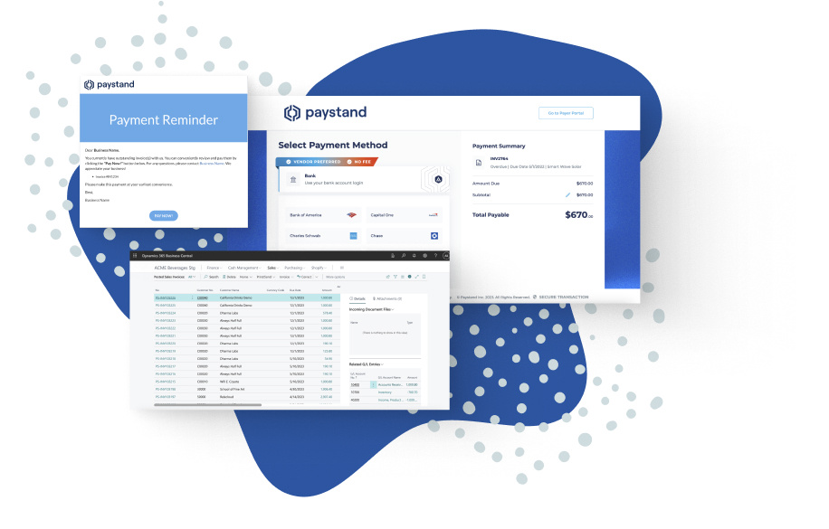 Paystand product interface shown on its pricing page