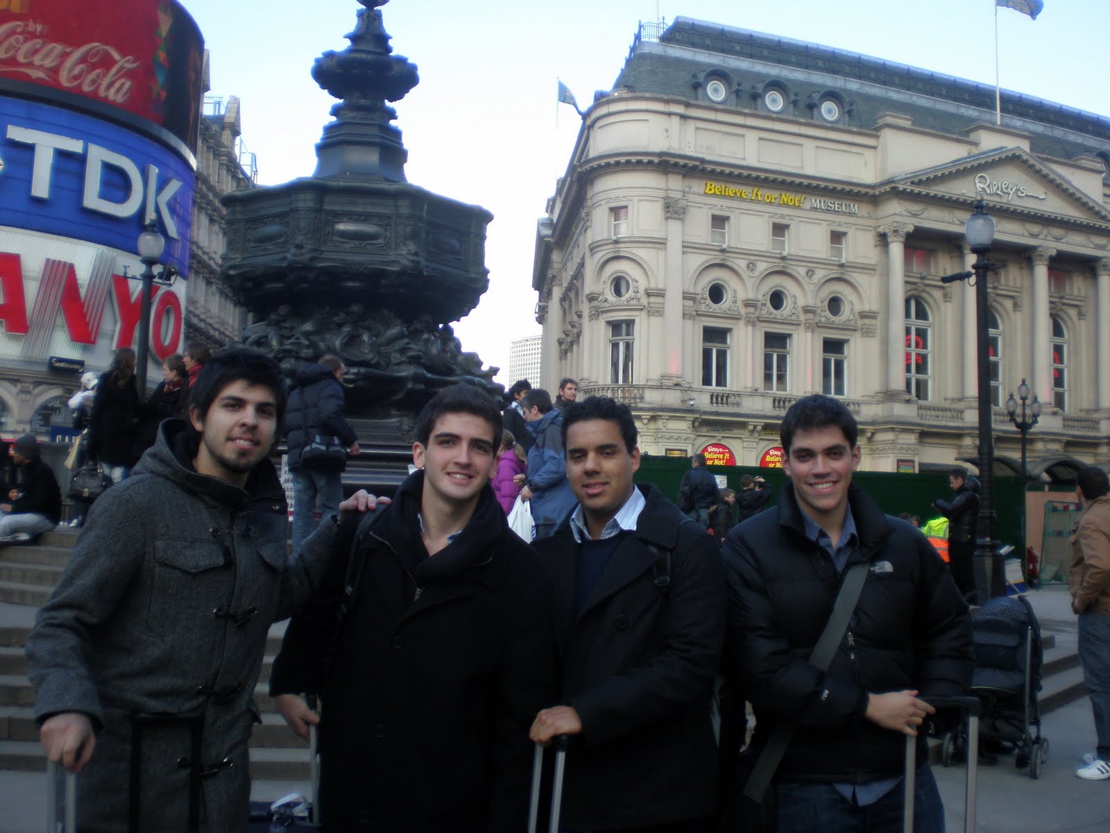 The four University of Chicago teammates together in London during their 2010 entrepreneurship competition trip
