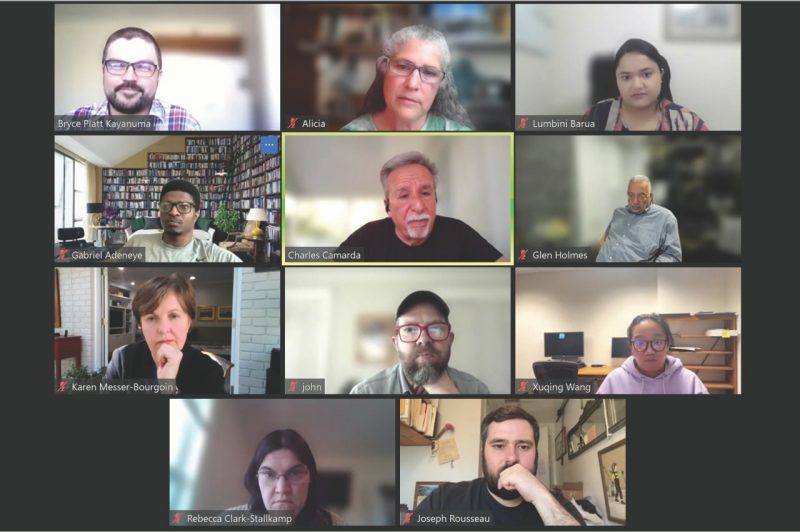 A remote meeting bringing together Virginia Tech students, Peer-Tree and EPIC Education Foundation collaborators
