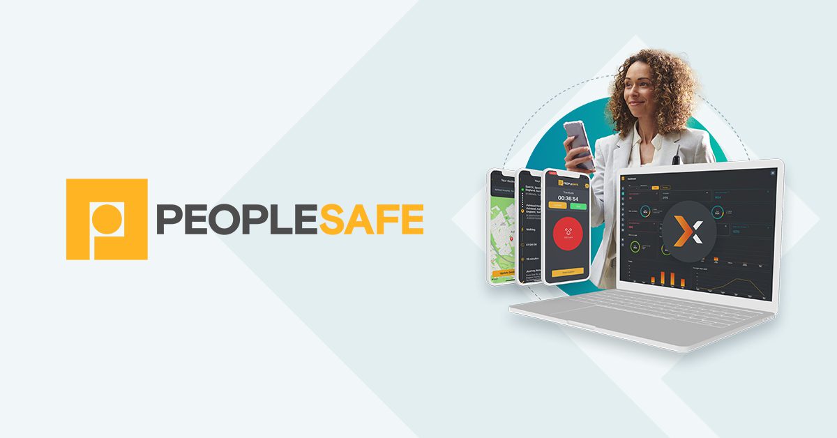 Peoplesafe apps and Nexus platform displayed on phones and a laptop