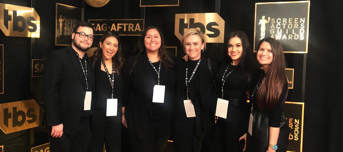 Jordyn Palos and the Persona PR team at the Screen Actors Guild Awards