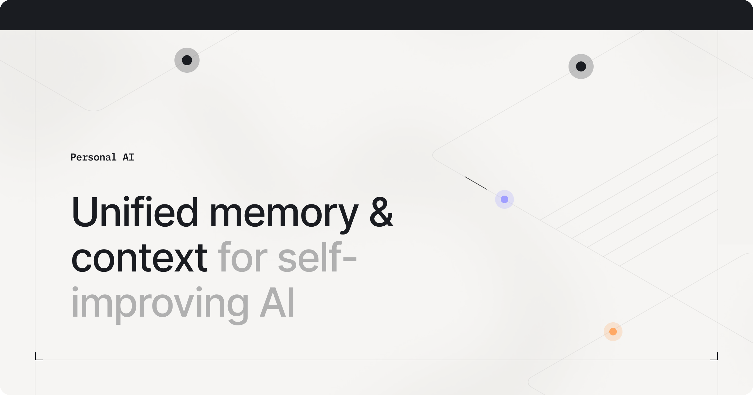 Personal AI - Unified memory and context for self-improving AI