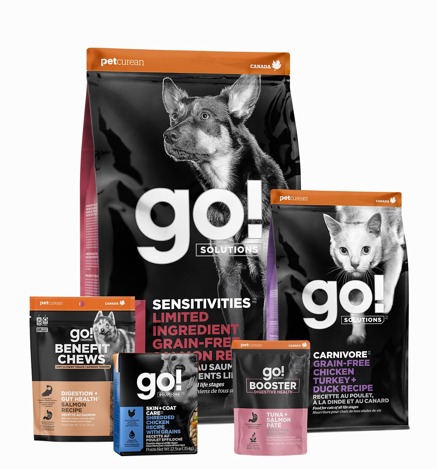 Go! Solutions pet-food bags and functional products