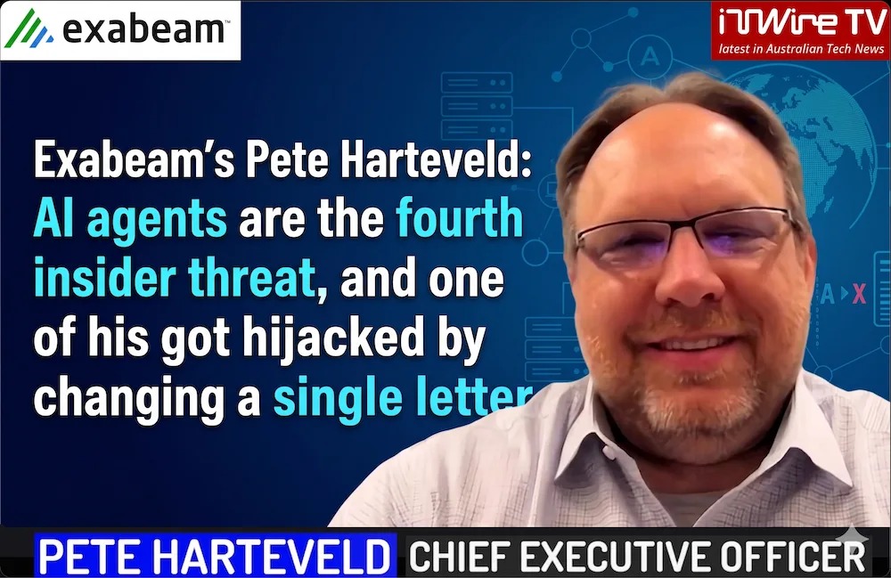Pete Harteveld during an iTWire TV interview about security risks created by AI agents