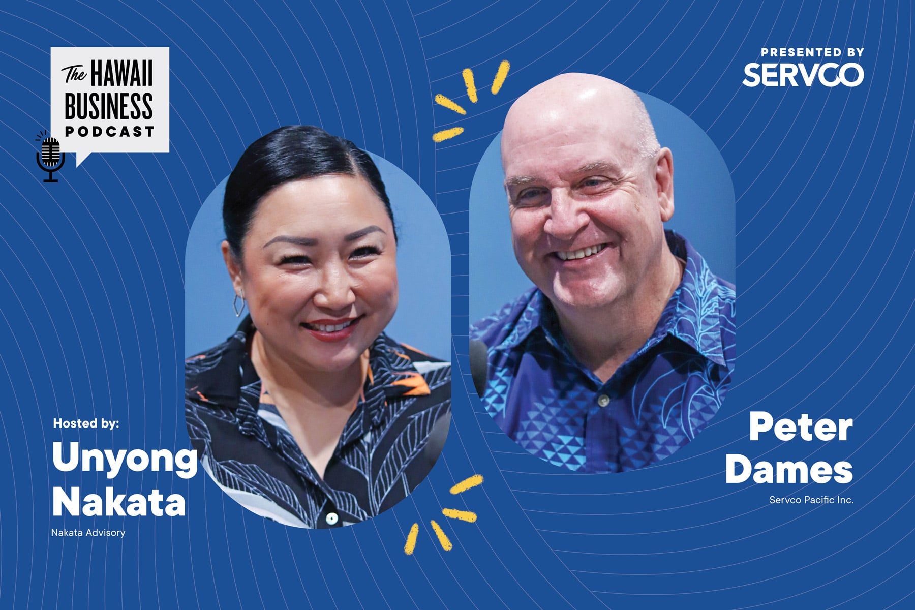 Podcast press image featuring host Unyong Nakata and Peter Dames