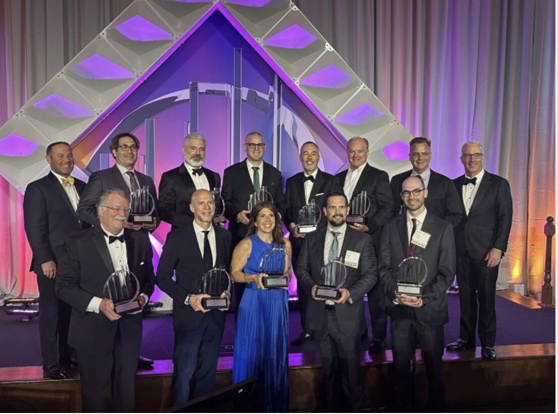 Peter Hotz and fellow 2025 Greater Philadelphia Entrepreneur Of The Year award winners onstage