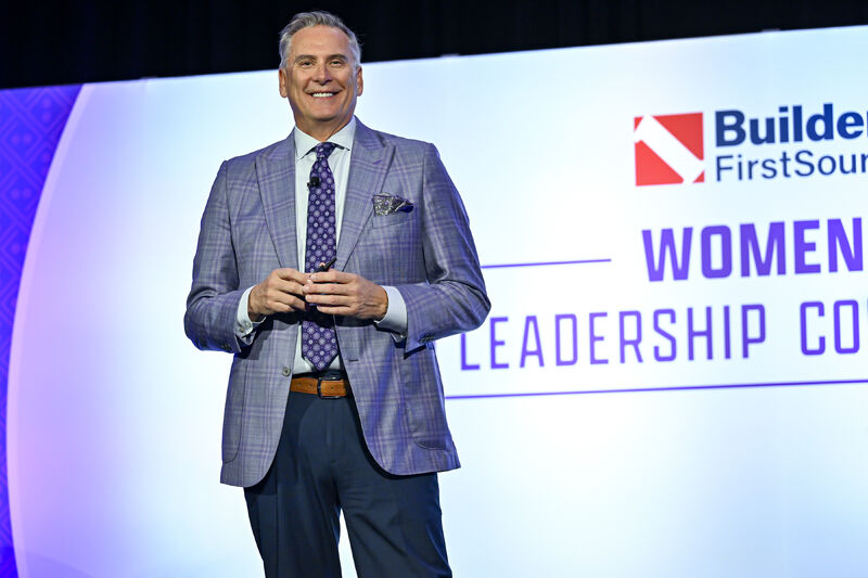 Peter Jackson speaking at Builders FirstSource’s national Women’s Leadership Conference