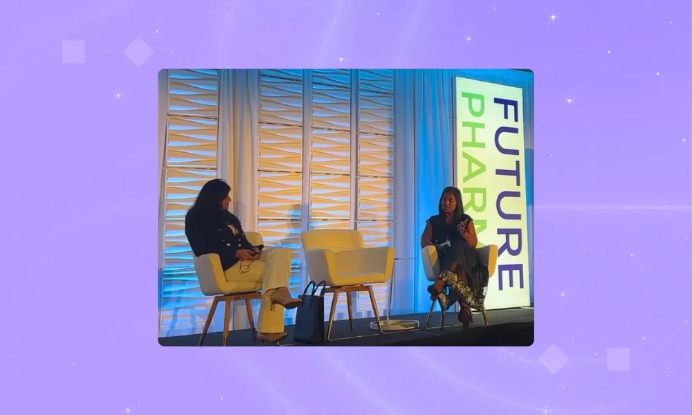 Company-published image of the Day One and PharmaForceIQ discussion at Future Pharma 2025