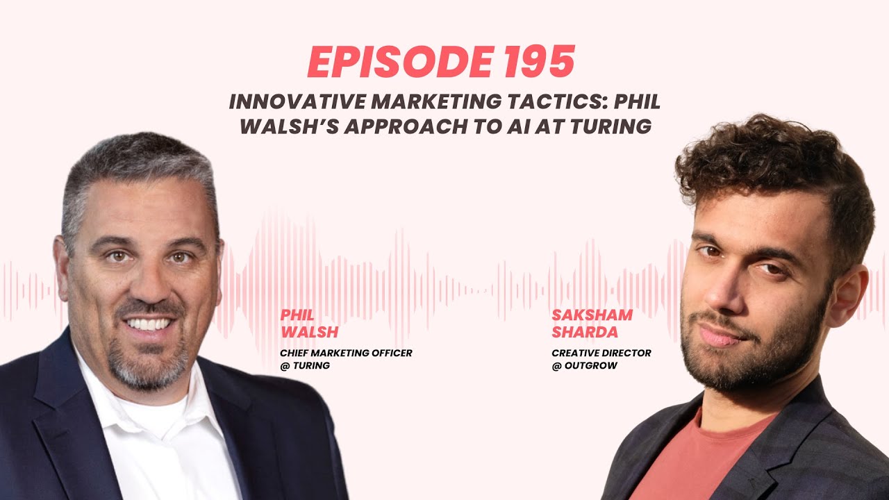 Phil Walsh and Saksham Sharda pictured for an interview about marketing and AI at Turing