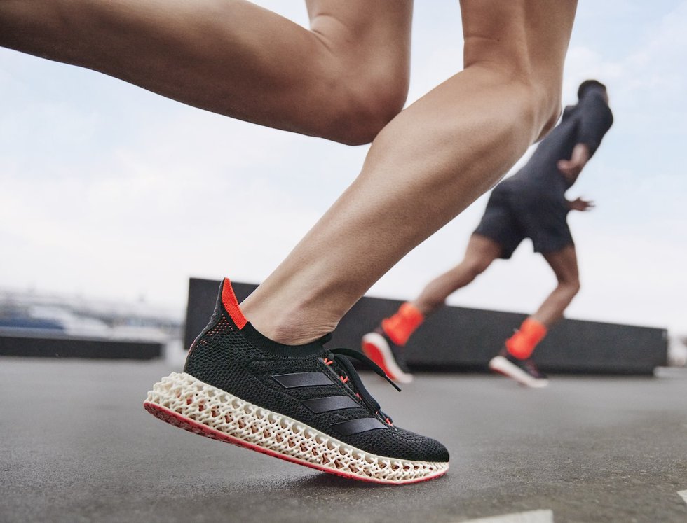 adidas 4DFWD running shoes with open lattice midsoles