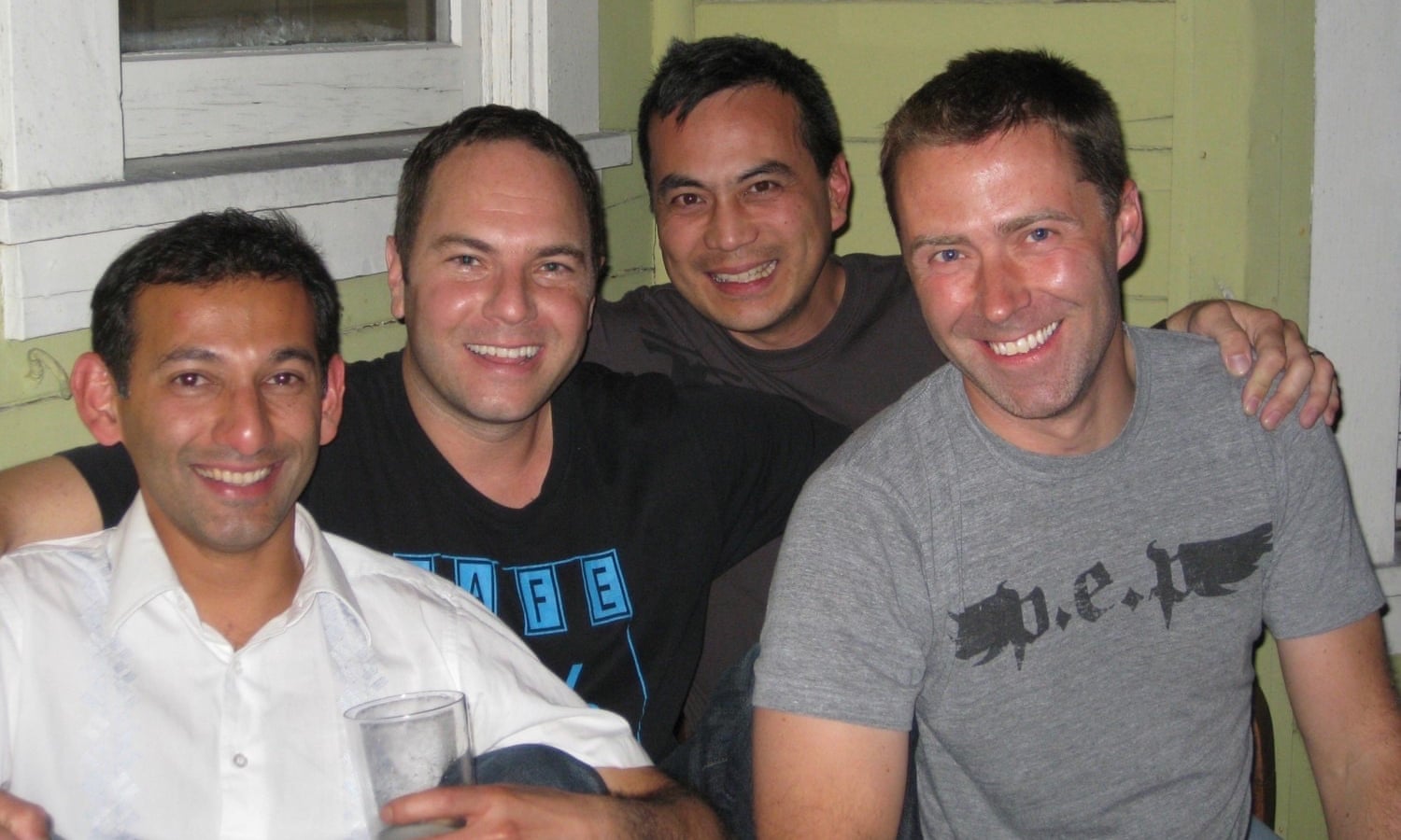 Shazam co-founders Dhiraj Mukherjee, Chris Barton, Avery Wang and Philip Inghelbrecht together