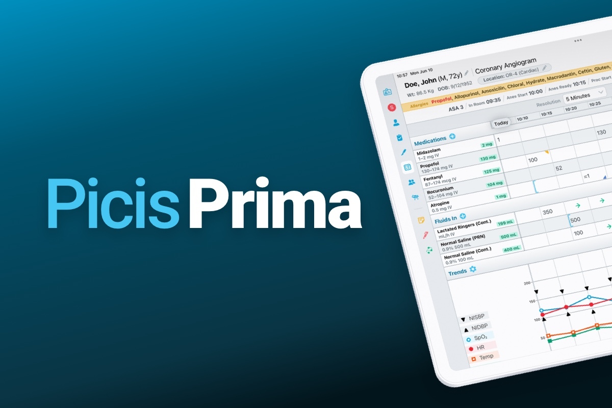 Picis Prima launch promotional illustration for mobile anesthesia documentation
