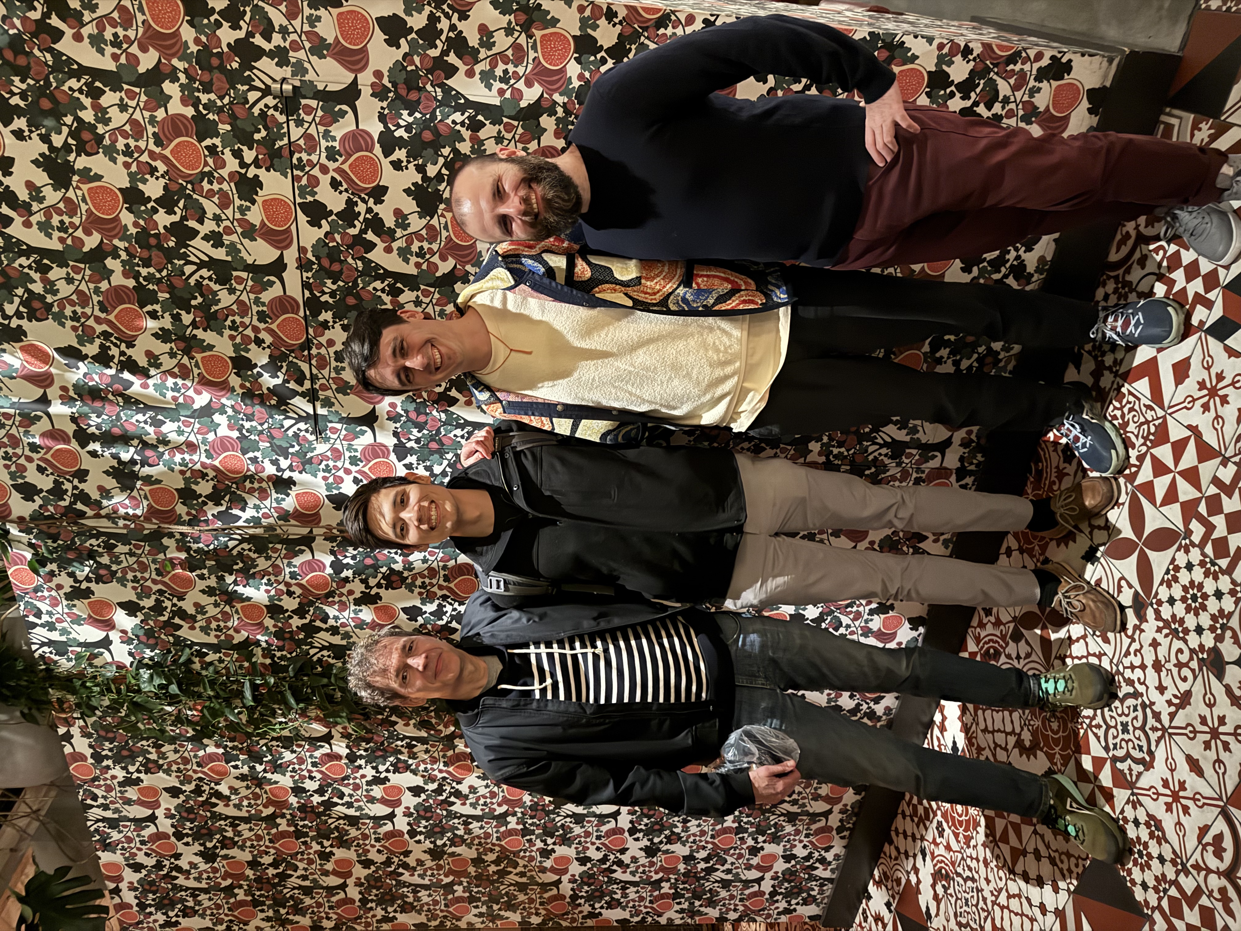 Piero Molino, second from left, with members of the Studio Atelico team