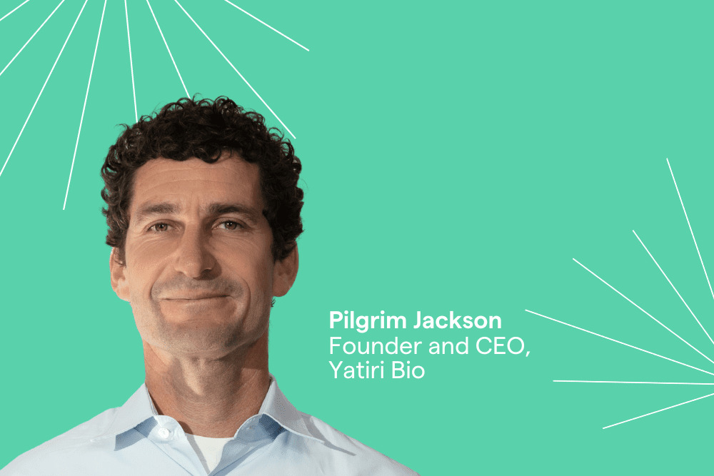 Pilgrim Jackson pictured in a Biocom member spotlight graphic