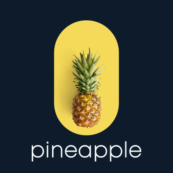 Pineapple Products logo - a pineapple set in a supplement capsule