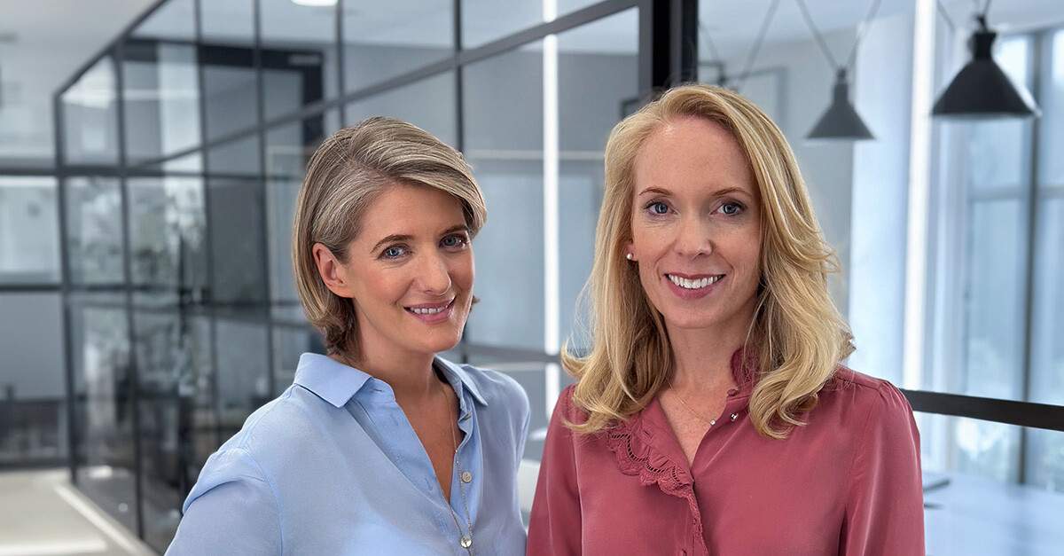Board Intelligence co-founders Jennifer Sundberg, left, and Pippa Begg, right, pictured together in their office