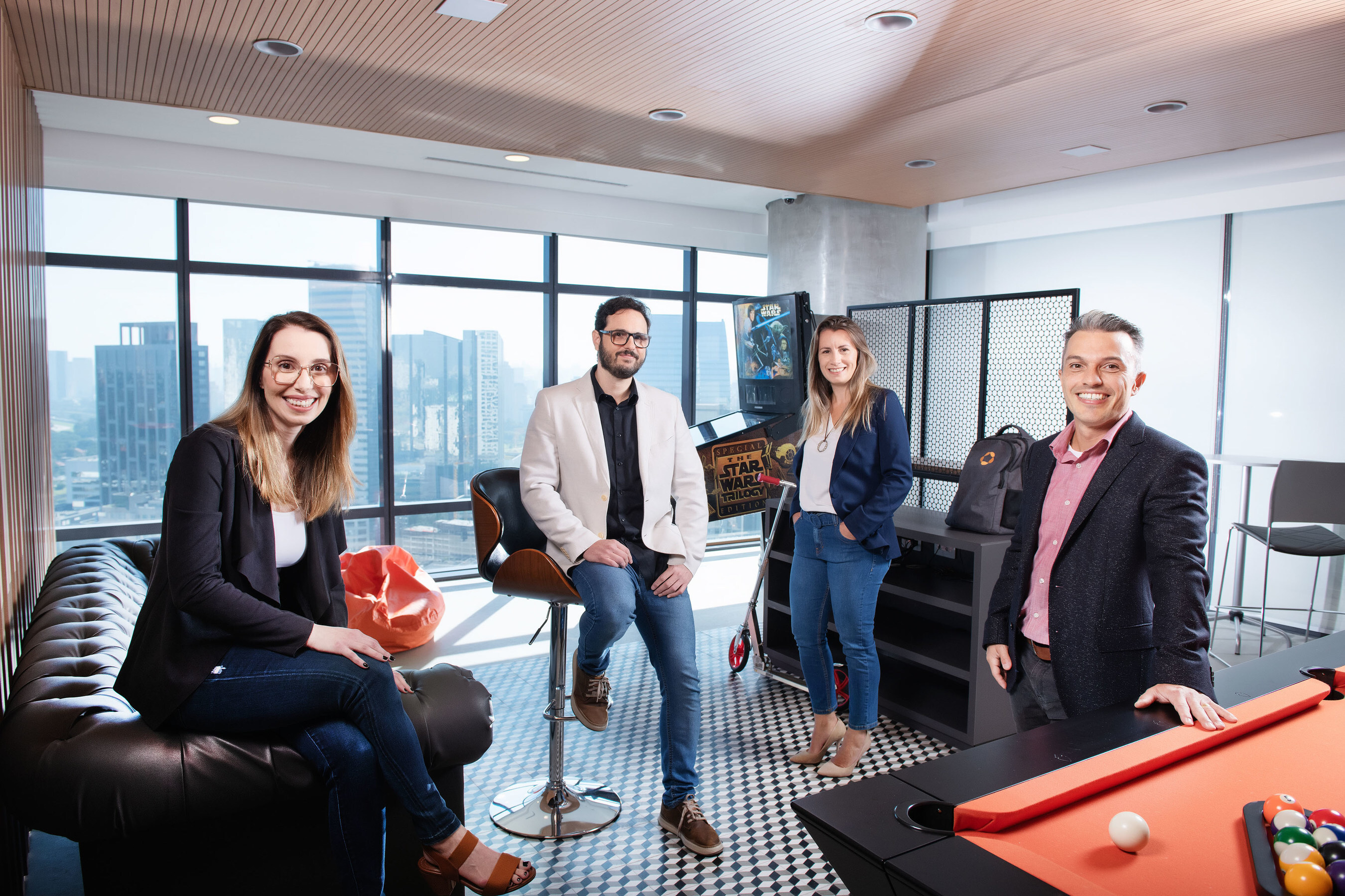 Pismo’s four co-founders in the company’s 2021 press photograph