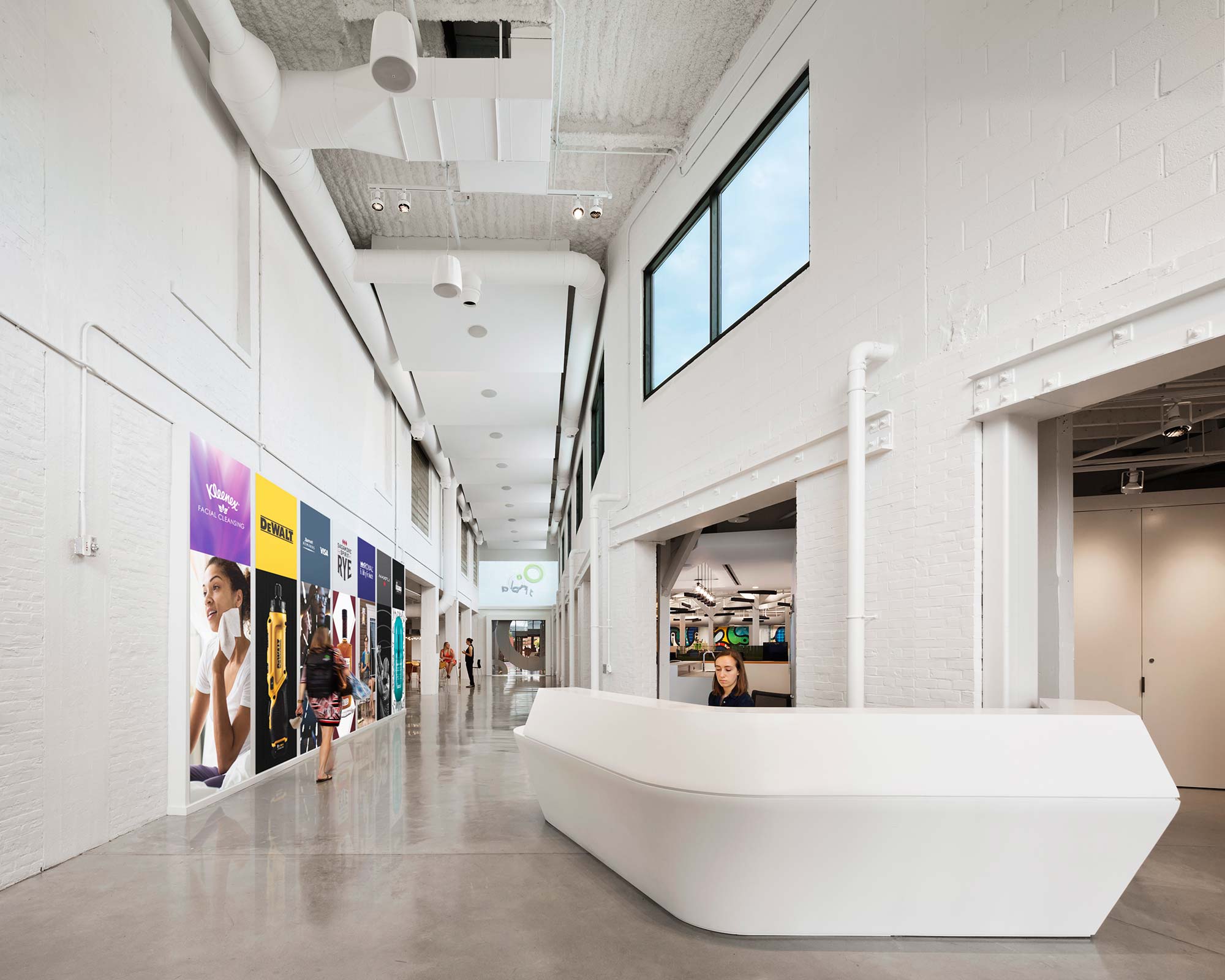 Planit's light-filled Baltimore office and reception desk