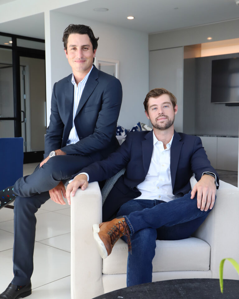 PlantSwitch co-founders Maxime Blandin and Dillon Baxter seated in an office