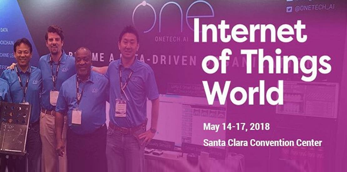 Plasma and ONE Tech team at the IoT World 2018 exhibition in Santa Clara