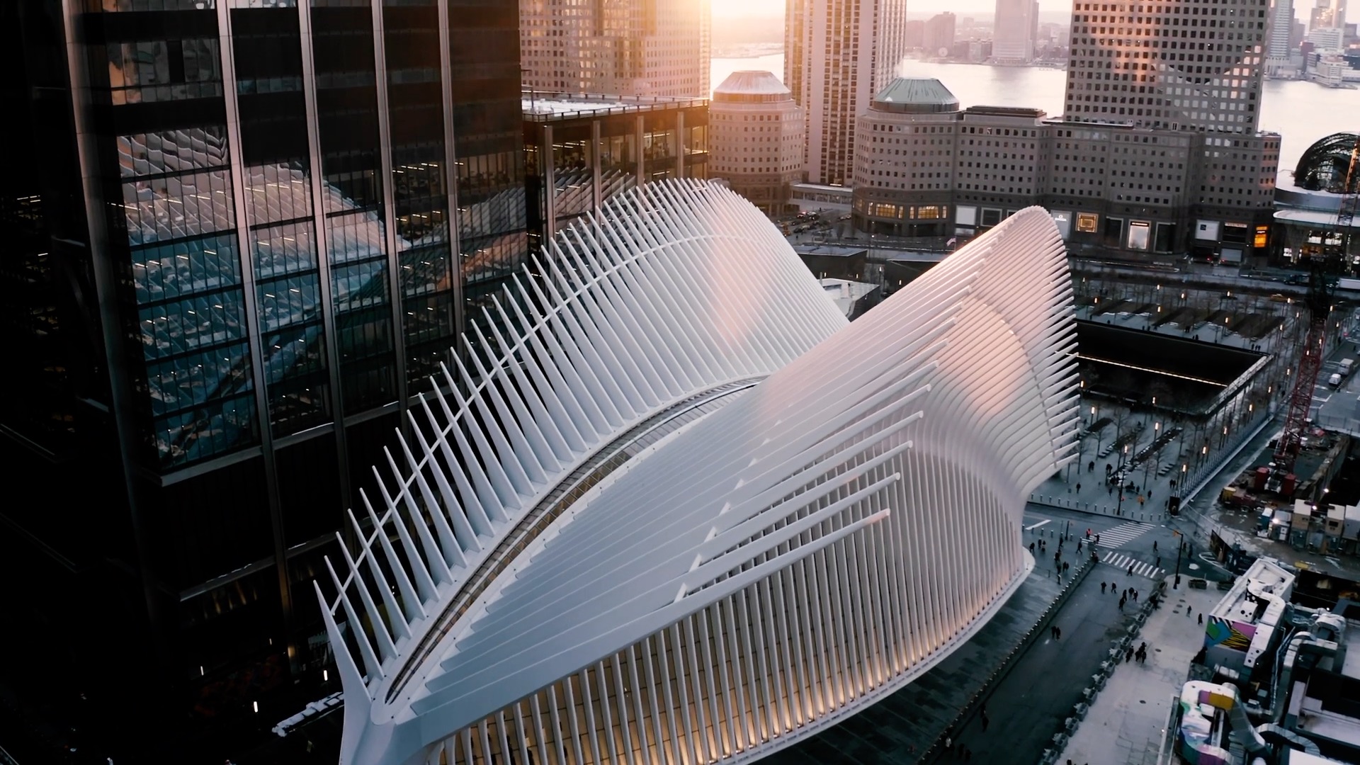 Architectural image of the Oculus in lower Manhattan from Platinum Media's official website portfolio