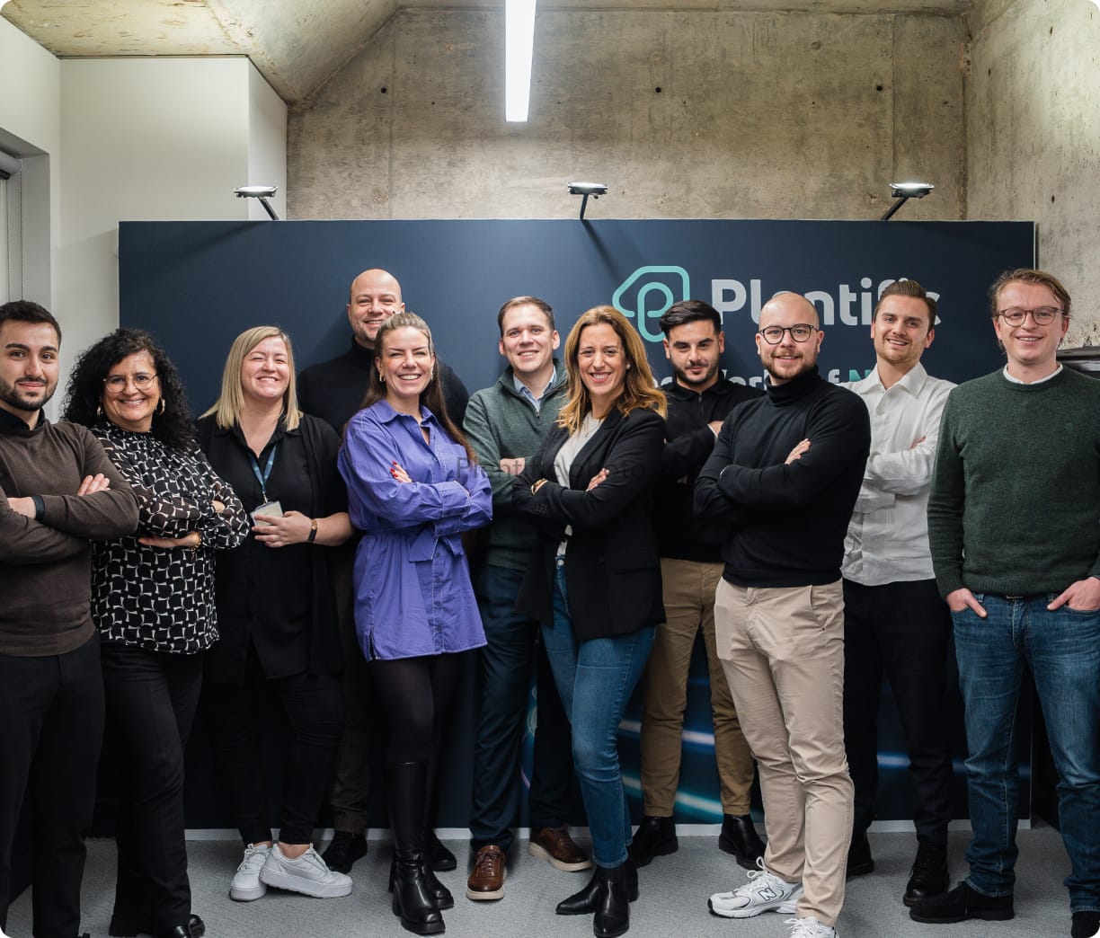 Plentific team members gathered for a company photograph