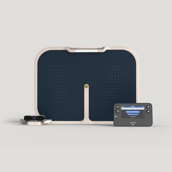 The Podimetrics SmartMat+ system with mat and display
