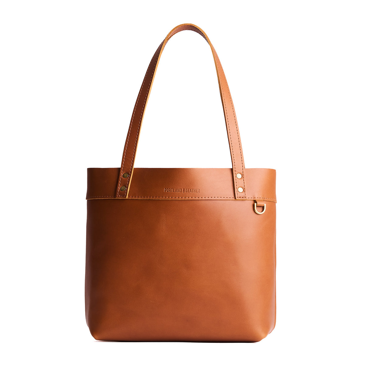 Portland Leather Goods handcrafted Montana Tote in honey full-grain leather