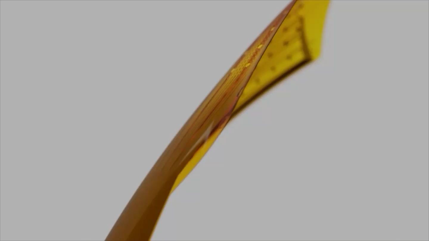 Close-up of Precision’s flexible golden cortical electrode film
