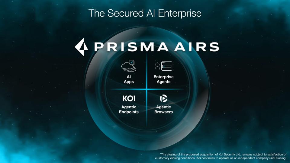 Palo Alto Networks diagram showing Prisma AIRS discovery, assessment and protection across enterprise AI