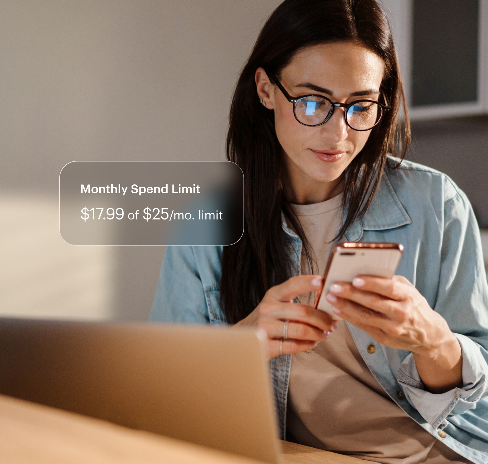 Privacy.com product illustration showing configurable card spending limits