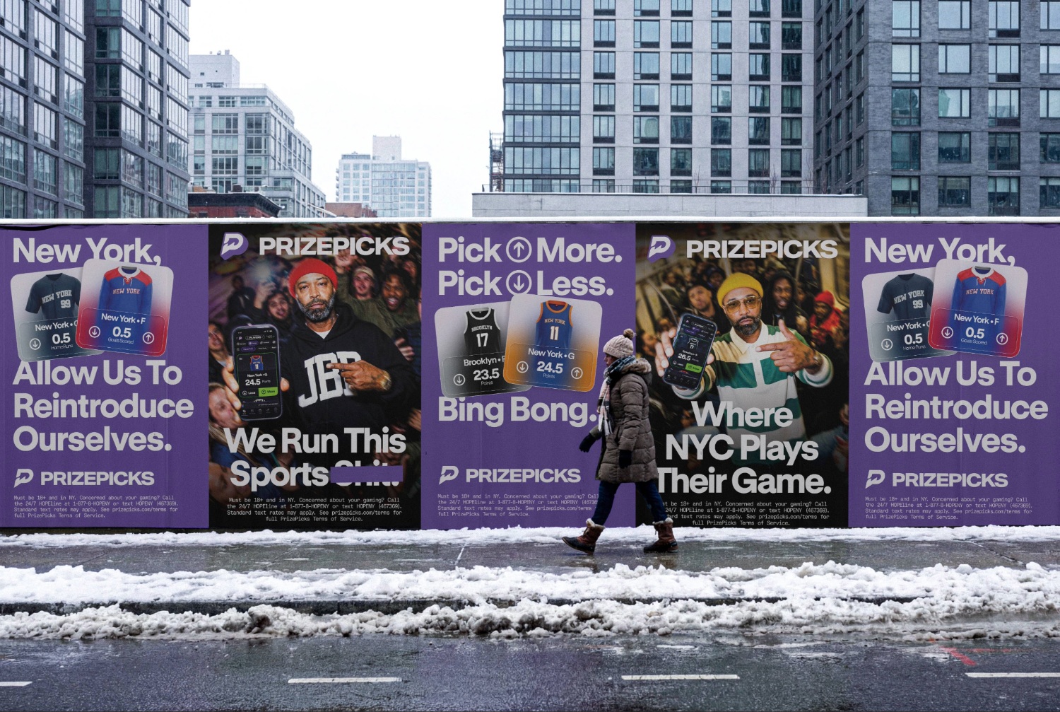 PrizePicks advertising displayed in New York for its return to the state