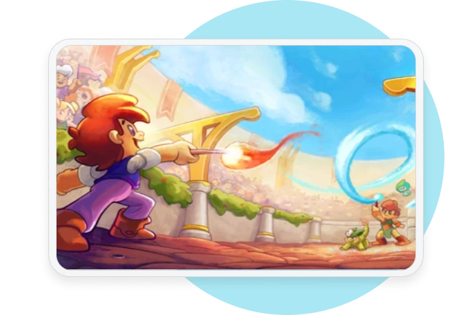 Official Prodigy Math product image showing a wizard battle on a tablet