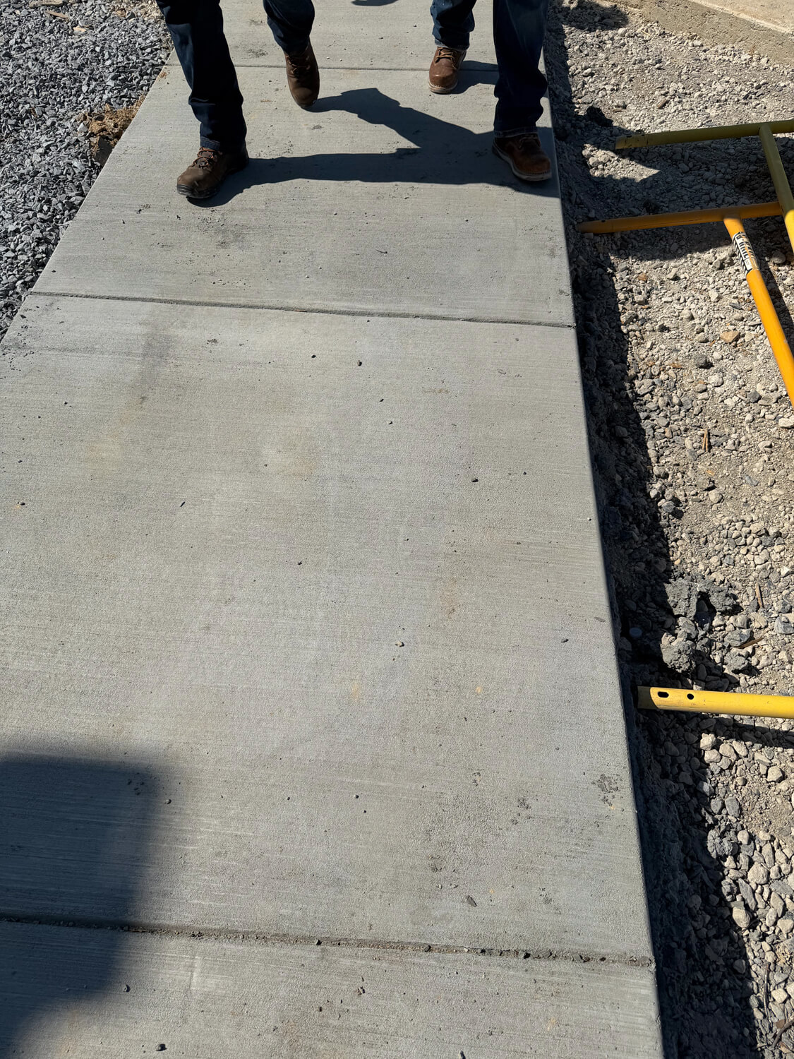 A finished ProZERO concrete sidewalk at a Maryland data-center project