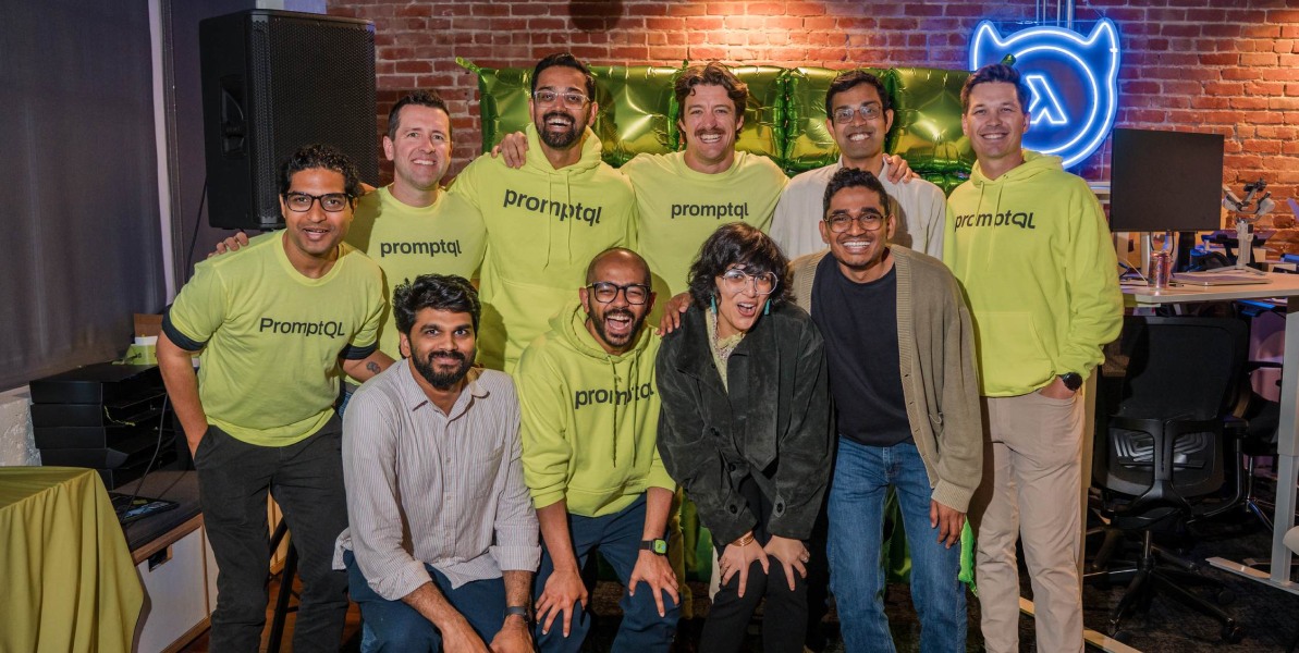 PromptQL team members together at a company gathering