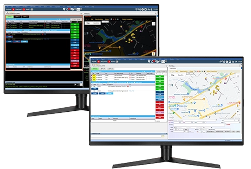 ProPhoenix promotional composite showing CAD screens on desktop monitors