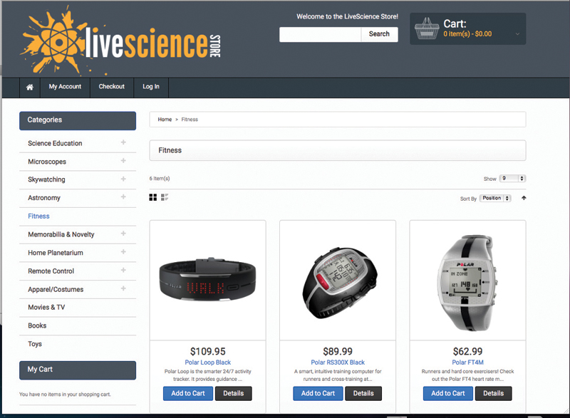 Historical Purch marketplace interface showing technology products and shopping categories