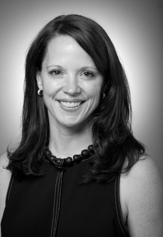 Black-and-white portrait of Purpose Worldwide co-founder and CEO Lana McGilvray