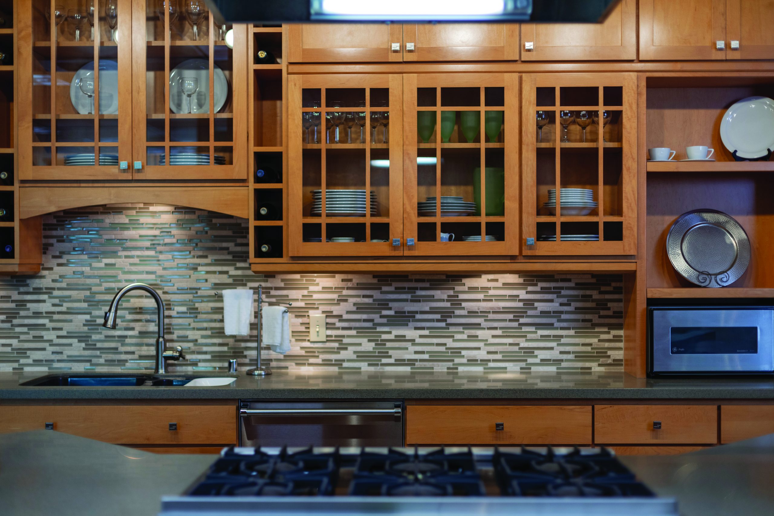 Canyon Creek cabinetry displayed in a showroom
