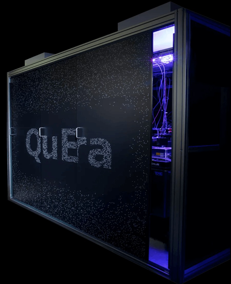 QuEra's Aquila neutral-atom quantum computer cabinet