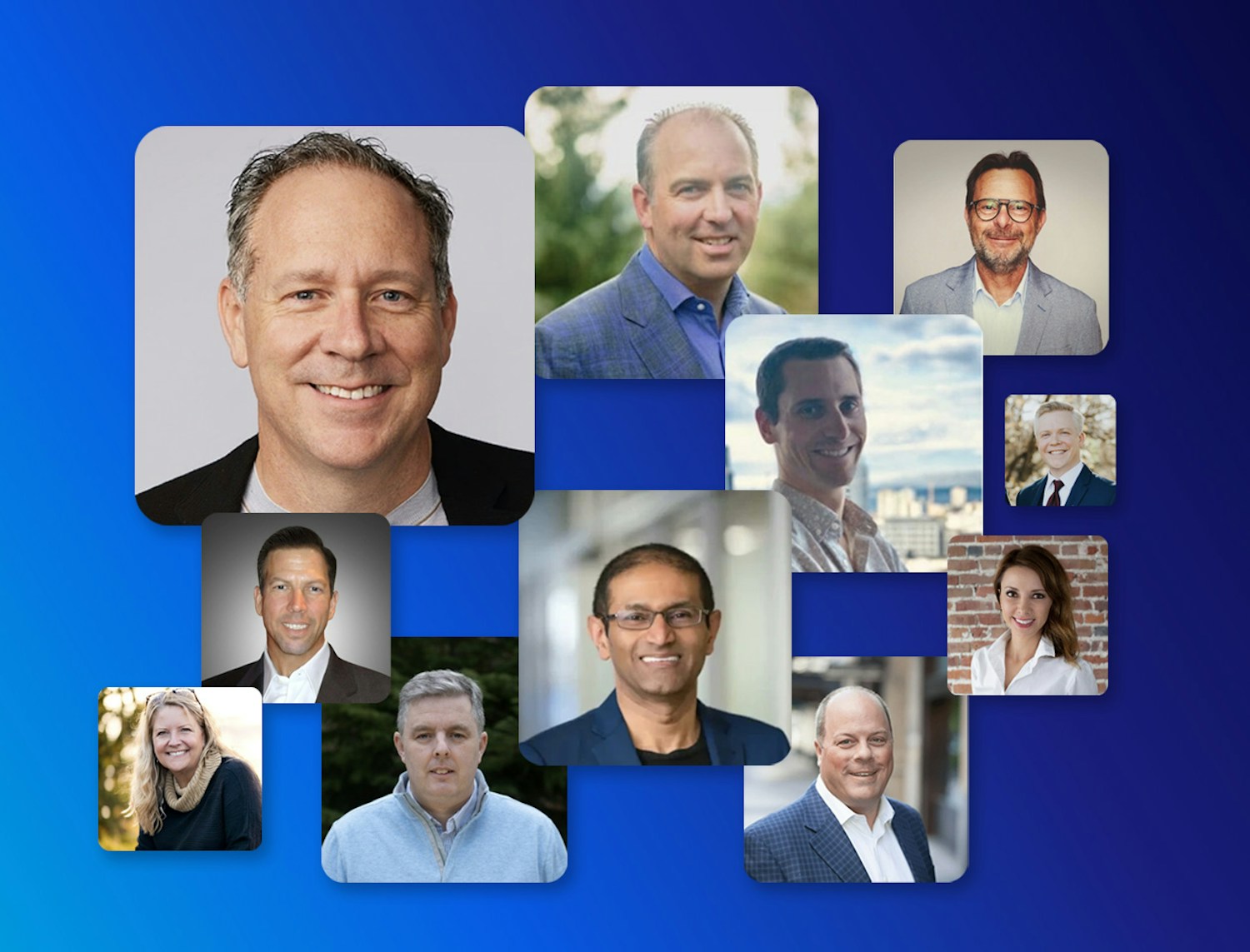 Qumulo company-provided collage of leadership portraits