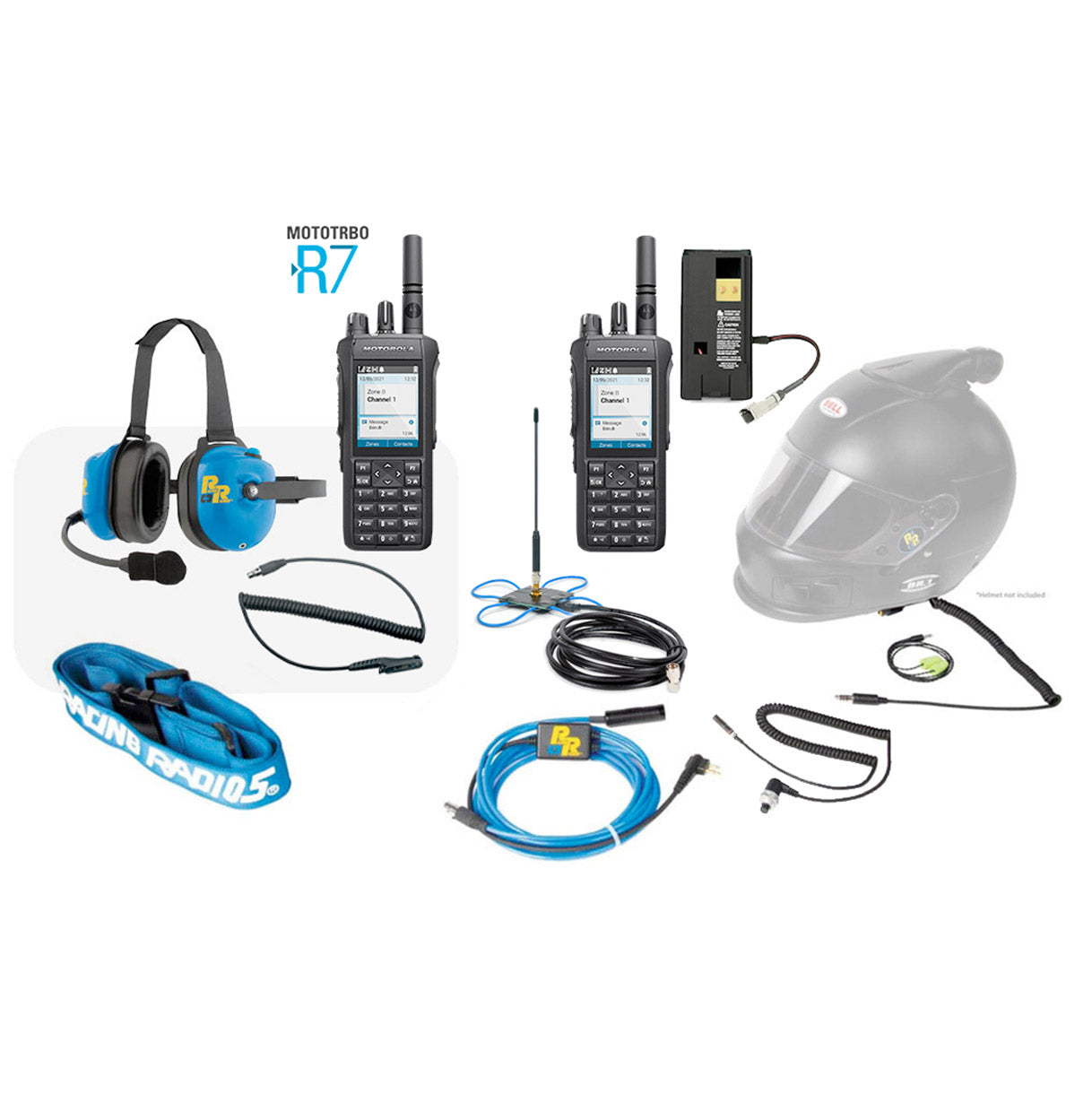 Racing Radios R7 complete two-way radio system