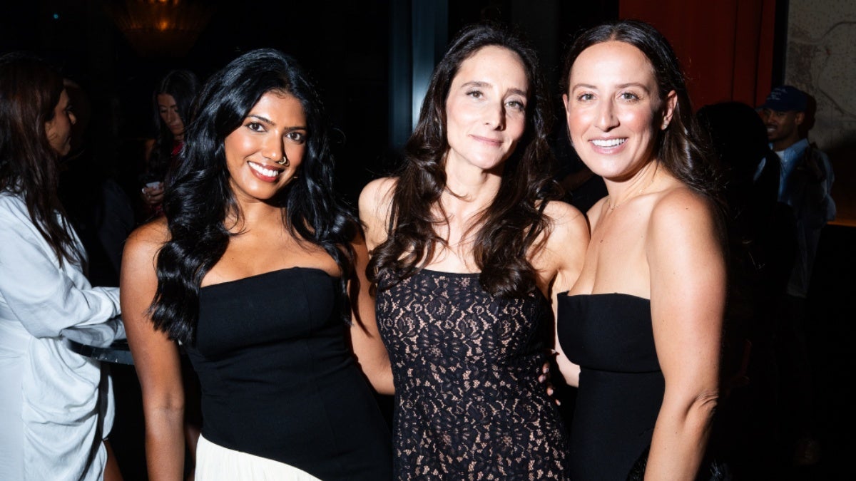 Vidya Gopalan, Raina Penchansky and Ariana Pappas at DBA’s fifteenth-anniversary celebration