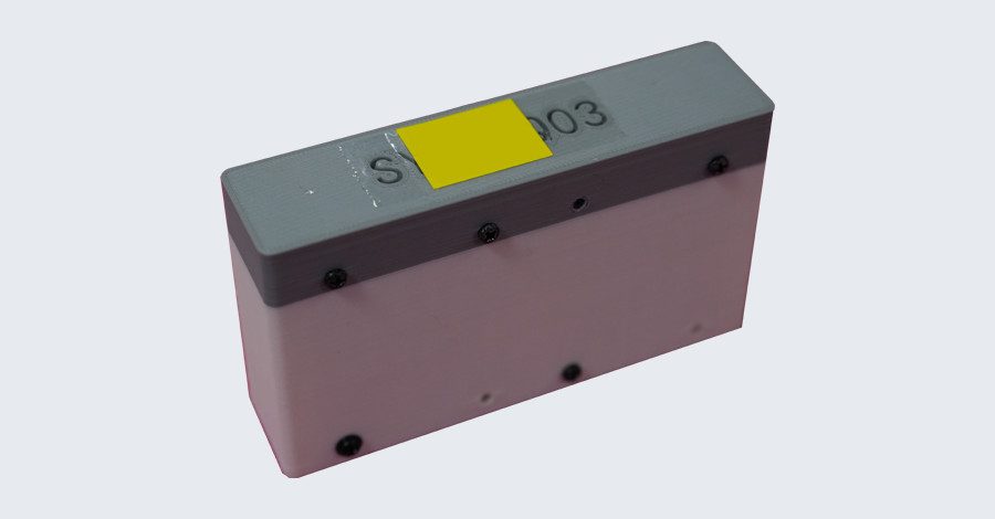 A printed Advantech circuit board positioning fixture
