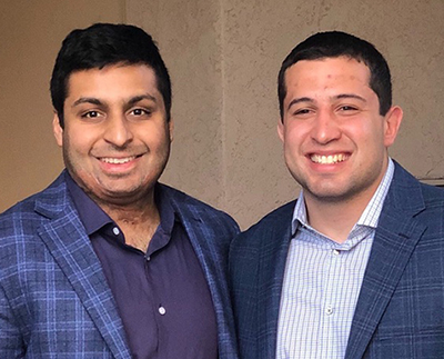 Rajan Kumar and Carlos Munoz together during Ateios's early UC San Diego years