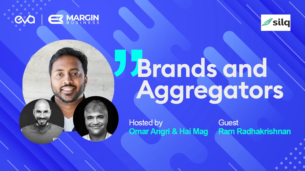 Ram Radhakrishnan pictured as the guest on the Brands and Aggregators podcast