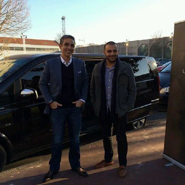 David Marcus and Ramy Assaf during the Friendshippr pitching initiative