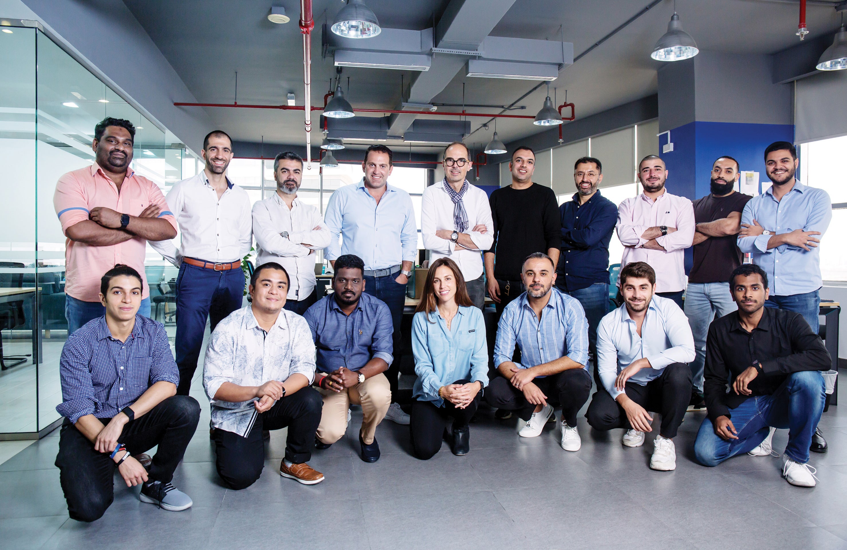 Members of the Zbooni team gathered in their office