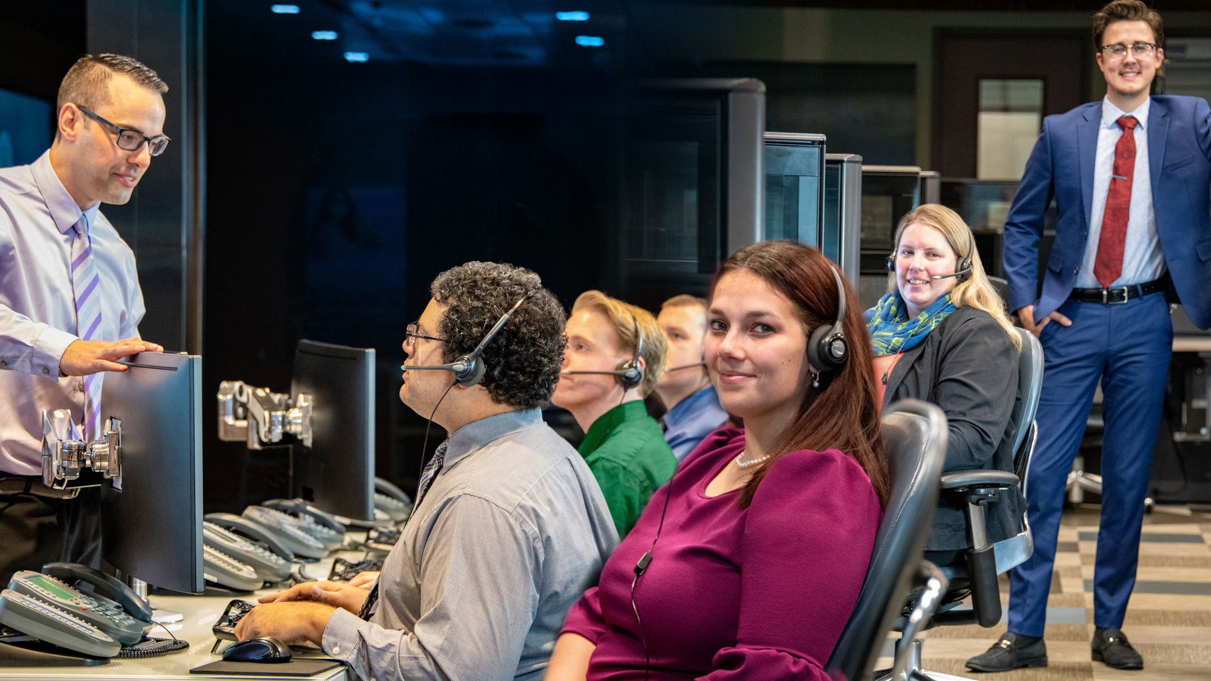 Rapid Response Monitoring employees in a training room