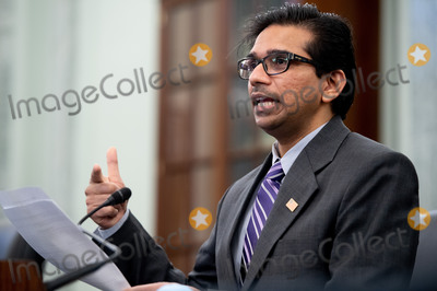 Ravi Bulusu speaking at a U.S. Senate hearing in November 2020